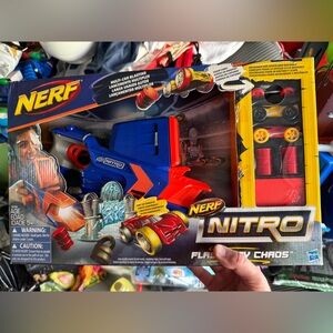NERF Nitro FlashFury Chaos Blue and Red Toy Blaster